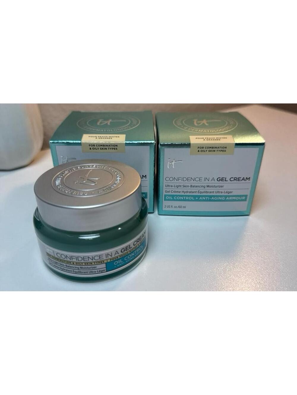 2x IT Cosmetics Confidence In A Gel Cream Oil-Control Face Moisturizer 60ml